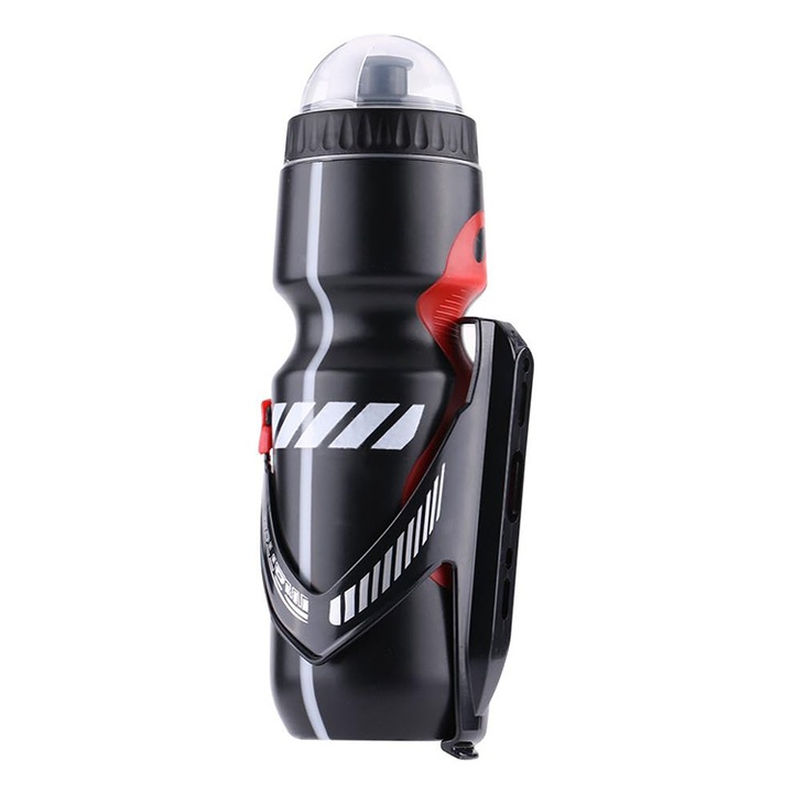 Sportvizes palack, Yatovur, Polietilén, 650 ml, Fekete