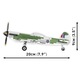 COBI 5865 Építőkészlet, WWII Spitfire Mk. XVI Bubbletop repülőgép, 152 darabos, 1:48, 20x21x9 cm, többszínű