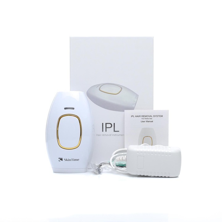 IPL epilátor SkinTime, 990 000 impulzus, 5 intenzitási fokozat, fehér