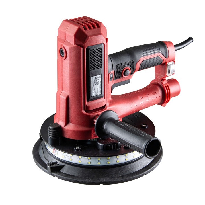Шлайфмашина за стени и тавани Raider RD-DS09, 950W, Ø180mm, 2LED, Червен/Черен
