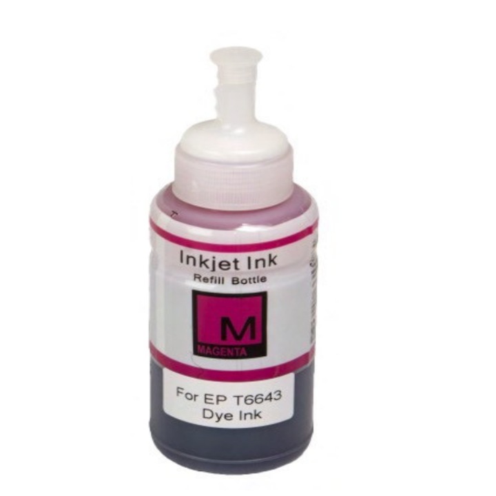 Újratölthető tintapalack kompatibilis EPSON T6643, bíbor, 100 ml
