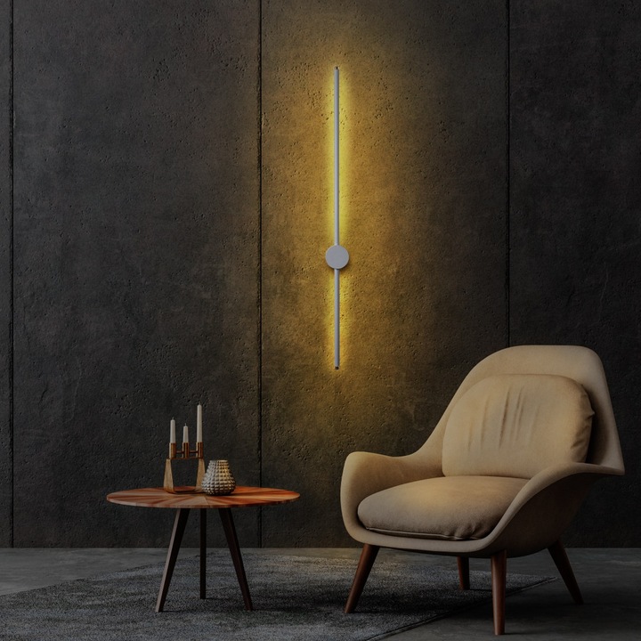 Aplcia de perete, Butorpiac, Gri, 91x7x10 cm