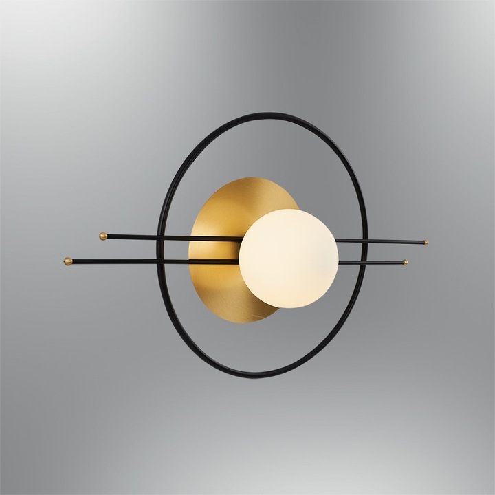 Lampa de perete,L1222, Negru, Design interior, 59x35x35 cm