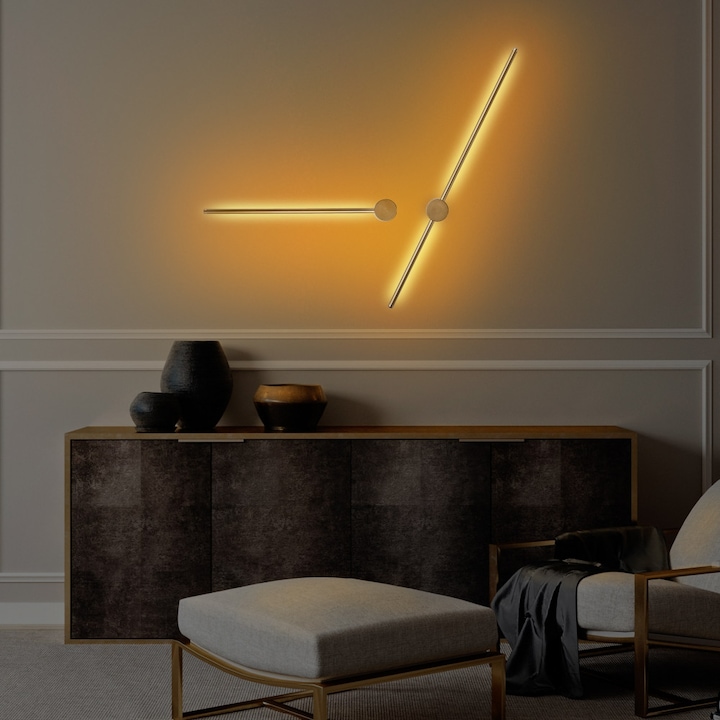 Aplica de perete Gri 91x7x10 cm