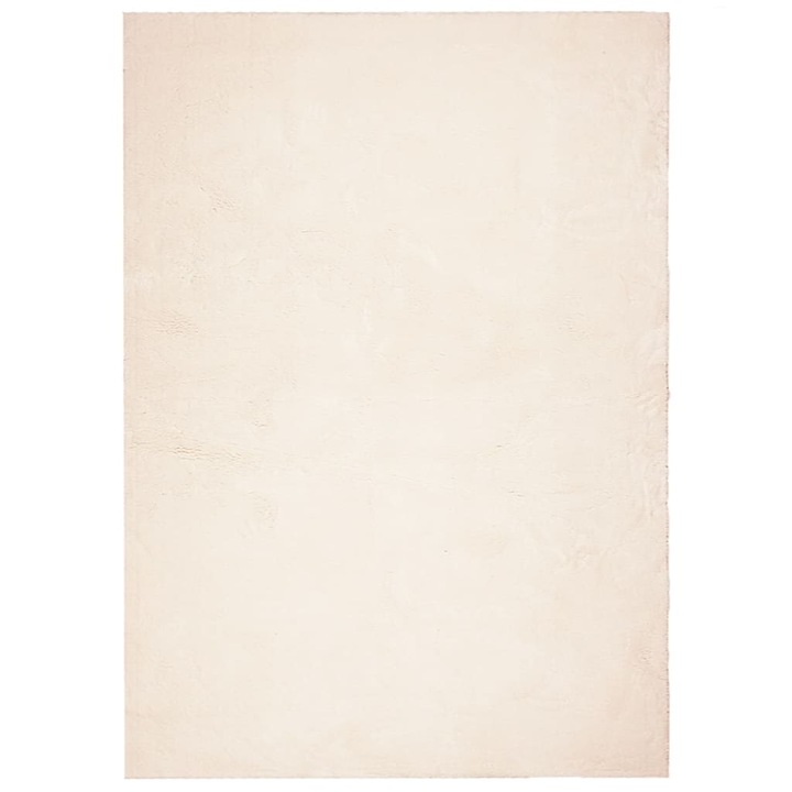 Килим HUARTE с къс косъм vidaXL, Мек и миещ се, Бежов, 120x170 см, 3.5 Kg