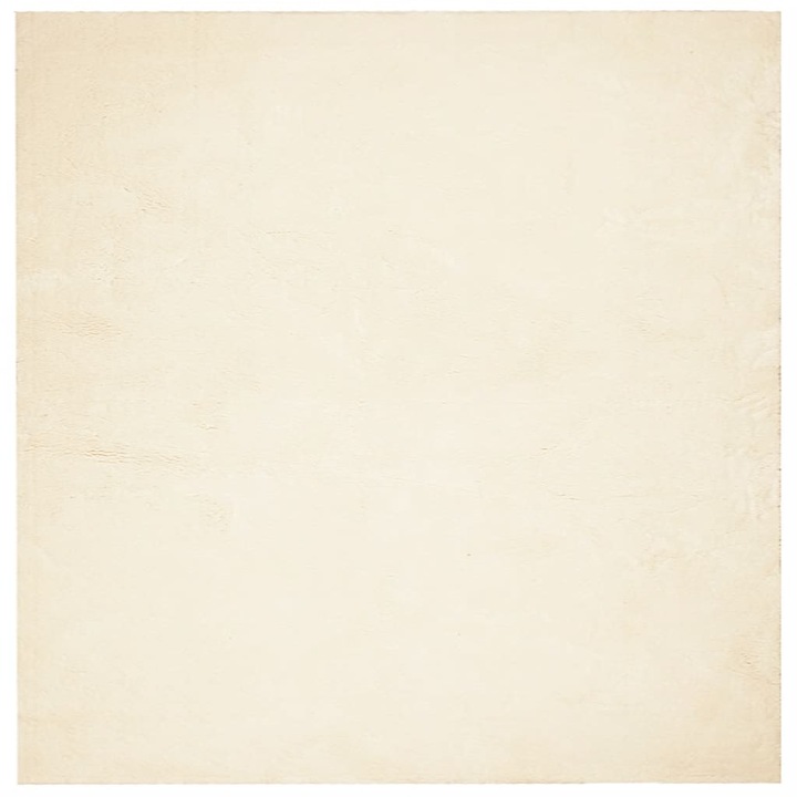 VidaXL HUARTE krémszínű rövid szálú puha és mosható szőnyeg 120x120 cm