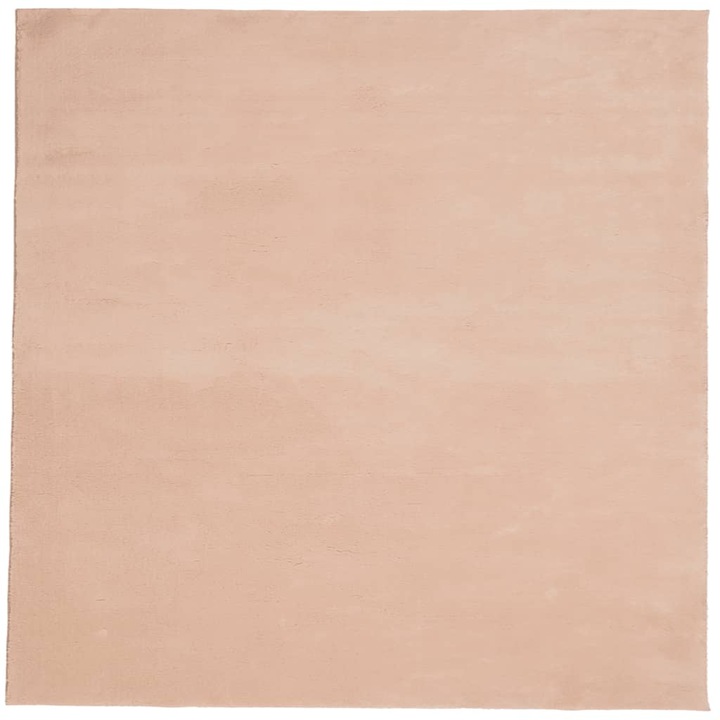 VidaXL HUARTE púderszínű rövid szálú puha és mosható szőnyeg 200x200cm