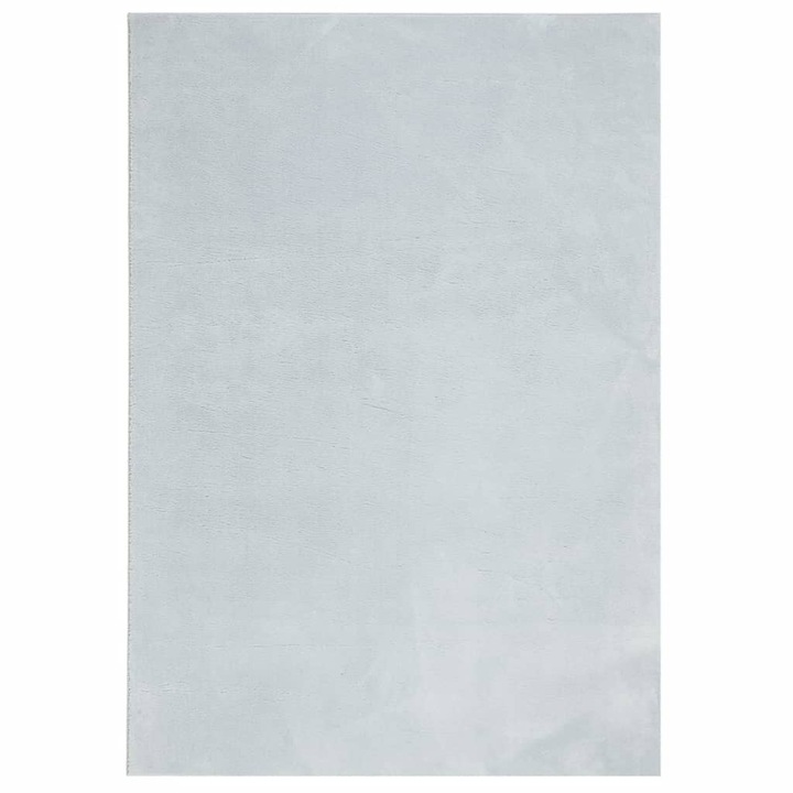 Covor HUARTE vidaXL, fir scurt, moale si lavabil, albastru, 140x200 cm, 4.45 kg