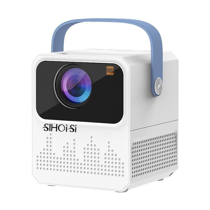 Малък HD преносим проектор, SIHOiSi, Android версия, 230x160x160 mm, бял