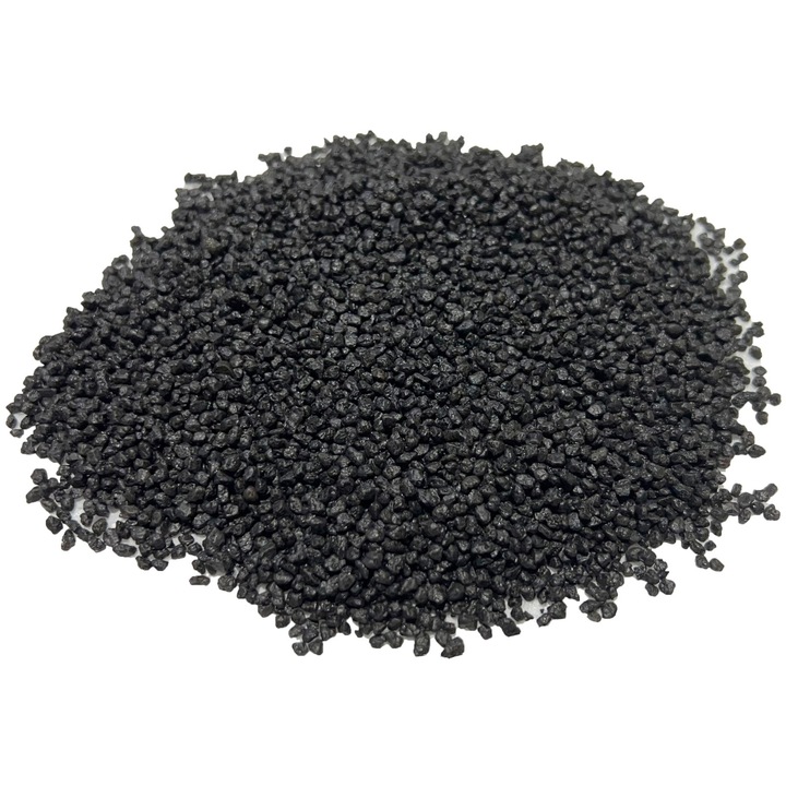Pietris acvariu negru ceramizat punga 1 kg granulatie 3 mm