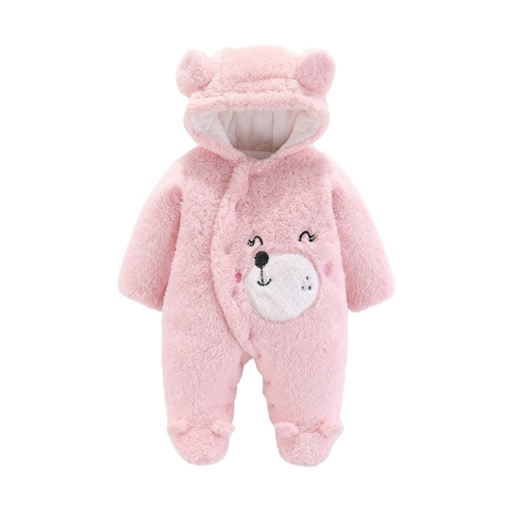 Bell™ Fluffy baba pelenkázószőnyeg, meleg, medve alakú, rózsaszín