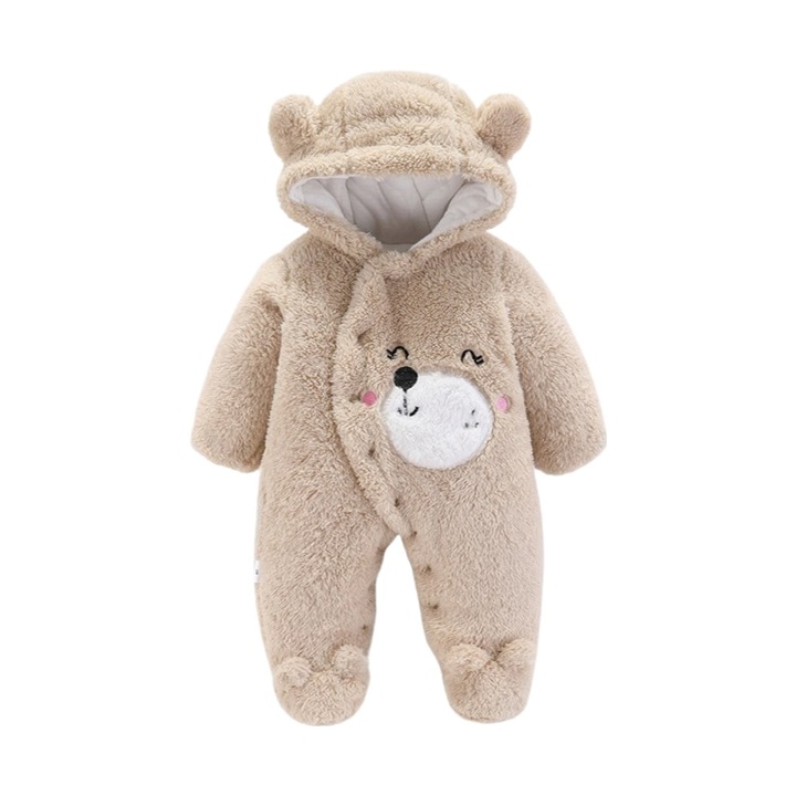 Bell bolyhos pelenkázószőnyeg, meleg, medve alakú, nyomott, bézs