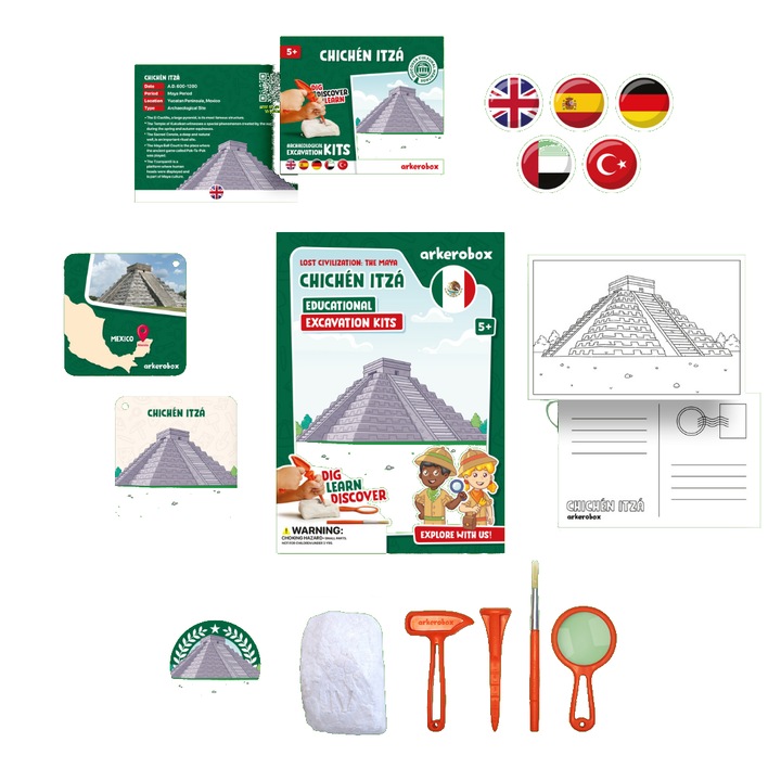 Arkerobox - Régészeti oktatási és 3D puzzle készlet, Chichen Itza
