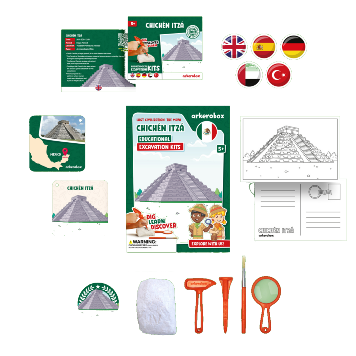 Arkerobox - Set arheologic educational si puzzle 3D, Chichen Itza