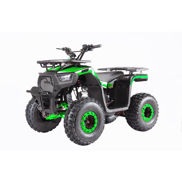 ATV motor benzina, 125cc, cutie automata, 4 timpi, racire cu aer, model ATV009, Verde