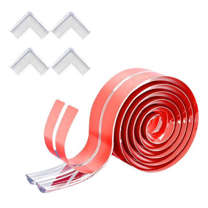 Set banda/colturi protectie mobilier, JESWO®, PVC, Transparent