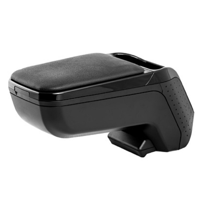 Cotiera auto rabatabila Rati Armster 2, capac din piele ecologica, neagra, fara buzunar, pentru Opel Astra J, 2009-2015