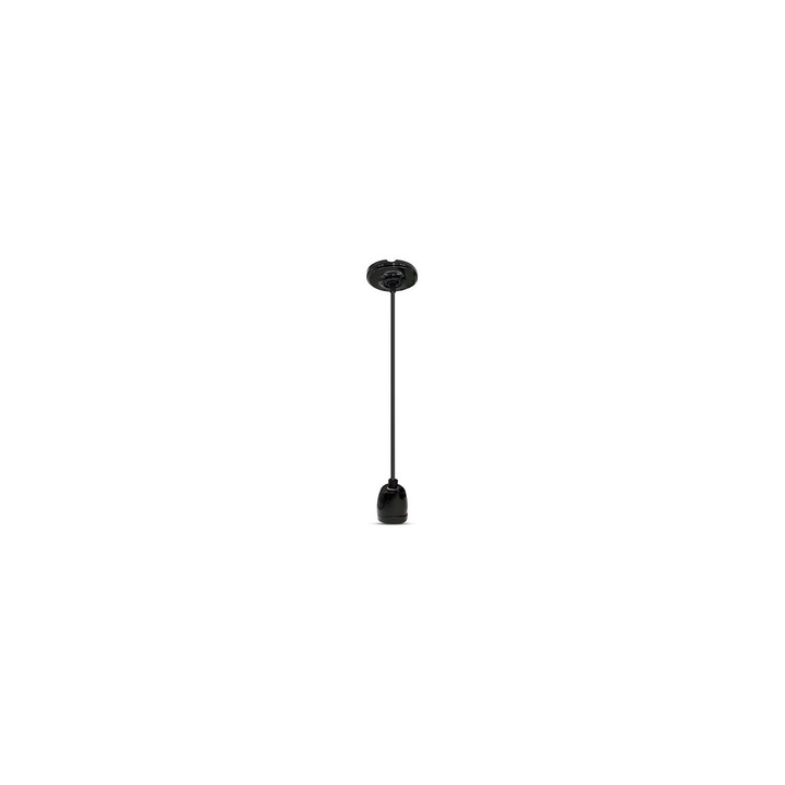 Pendul de tavan, Portelan, fara bec, E27, 47 x 64 x 680 mm, Negru