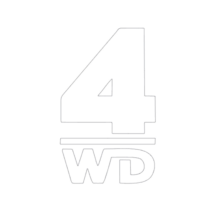 Sticker 4WD, alb, 9.3cm - eMAG.ro