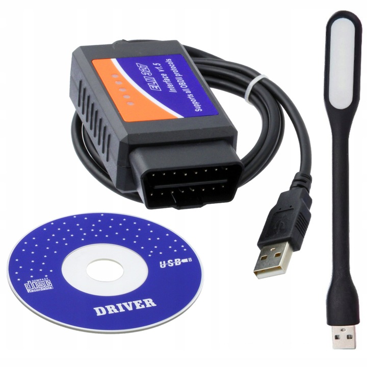 Interfata Elm327 Cablu Elm327 Obd2 + Poate Usb + Program, Universal, Me Premium