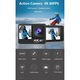Camera de Actiune idealSTORE SmartGO-Cam 4K Ultra HD, Foto 16 MP, Video 4K/30fps, Waterproof 30 m, Telecomanda, Functie de Inregistrare, Autonomie 90 minute, Unghi Larg 170°, Wifi, Ecran Tactil