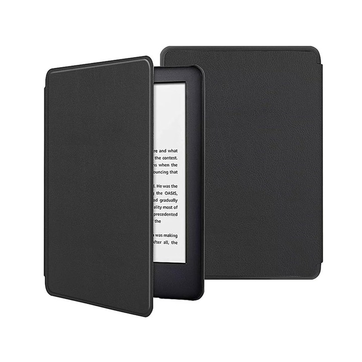 Капак за Kindle Paperwhite 2021 6,8 инча, NUODWELL, тънък ултра лек, автоматично събуждане/заспиване, PU кожа, черен