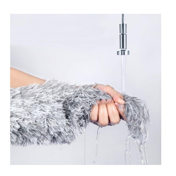 Pamatuf telescopic pentru praf si paianjeni, gri, maner extensibil pana la 250 cm