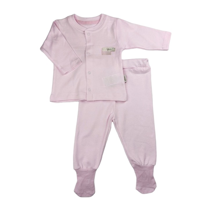 Set 2 piese bumbac, compleu, Roz