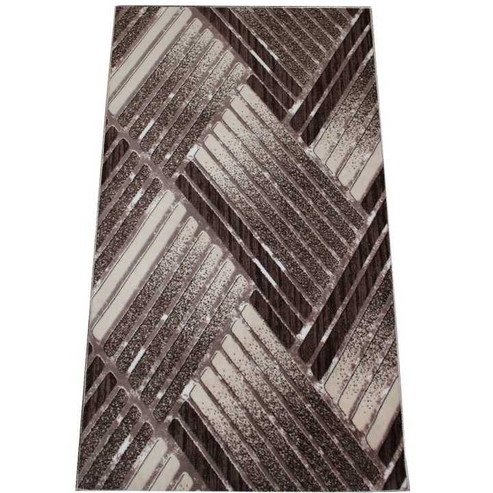 Csúszásgátló szőnyeg sötét kávé, barna bézs színű, poliészter, 60 x 240 cm