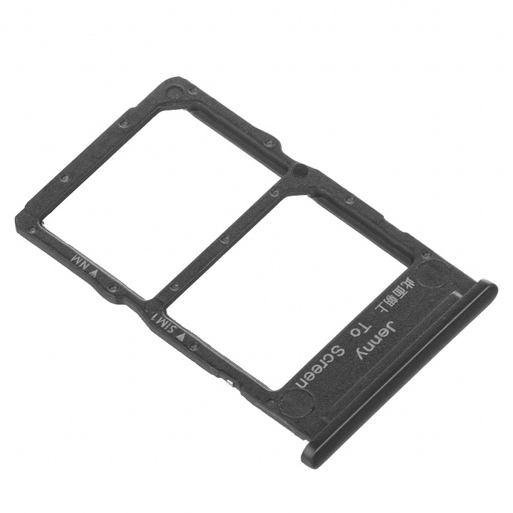 Suport SIM si card MicroSD compatibil cu Huawei P40 Lite, metal, Negru