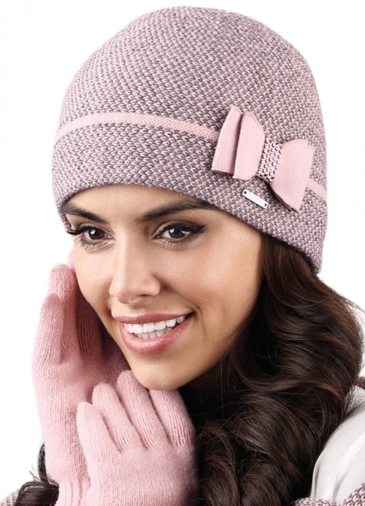 Caciula de dama Bolonia, marime Universala, culoare Roz deschis