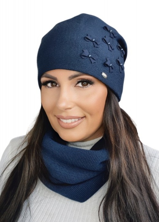 Дамска шапка Cyria, Универсален размер, Тъмносин цвят