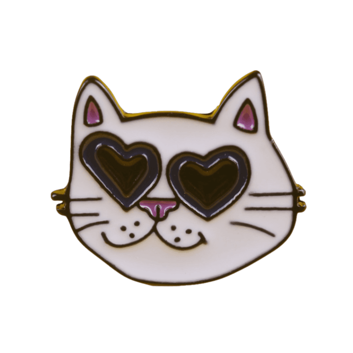 Insigna metal cu pin Cool Cat, pisica 2.2x.1 cm