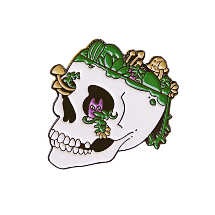 Insigna metal cu pin Fiesta Skeleton 3.1x3.4 cm