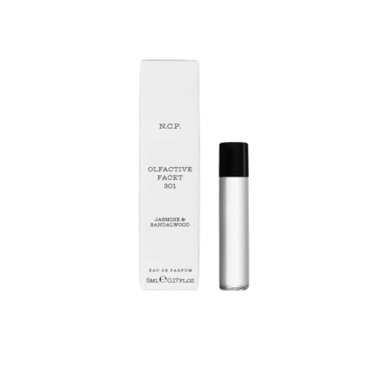 Apa de parfum N.C.P. Olfactives, 301 JASMINE and SANDALWOOD, unisex, rezerva THE PIECE, 5 ml