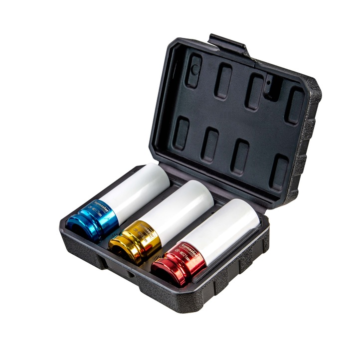 Комплект ударни вложки 17, 19, 21 mm 1/2" Topmaster