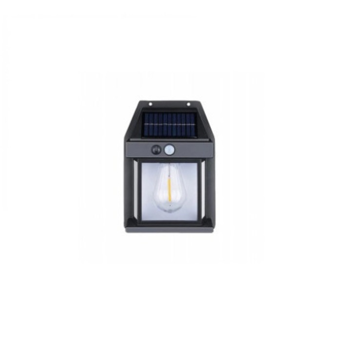 Lampa Solara De Perete Cu Senzor De Miscare, Led, IP65, 3W, Acumulator 3, 7v, Miromoto®