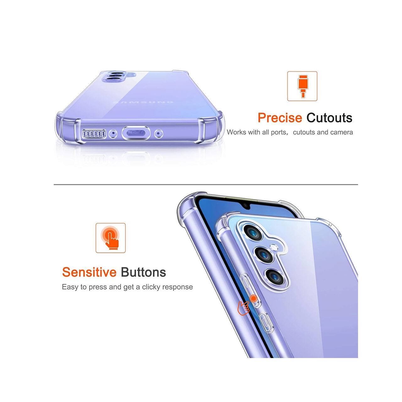 Husa pentru Samsung Galaxy A55 5G Techsuit Shockproof Silicone Transparent