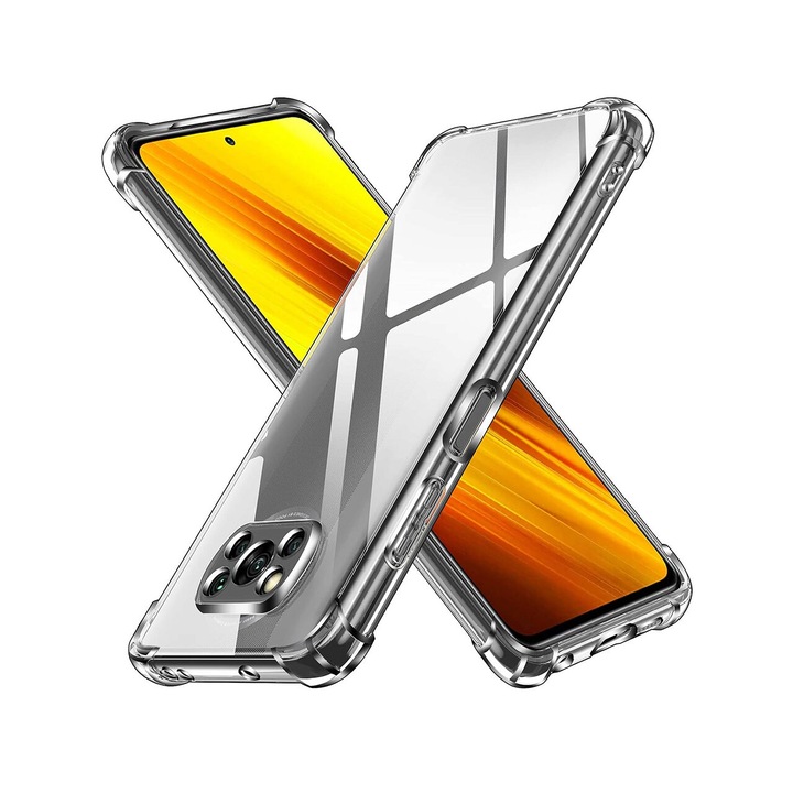 Husa pentru Xiaomi Poco X3 Pro / X3 NFC / X3, Techsuit, Shockproof Clear, Transparenta