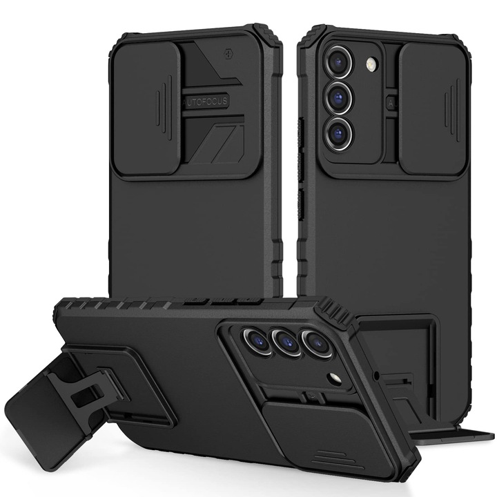 Husa protectie telefon, Termoplastic/Policarbonat, Pentru Samsung Galaxy S23 FE 5G, Negru mat