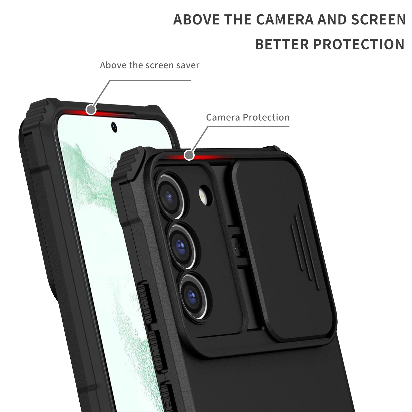 Husa protectie telefon, Termoplastic/Policarbonat, Pentru Samsung Galaxy S23 FE 5G, Negru mat