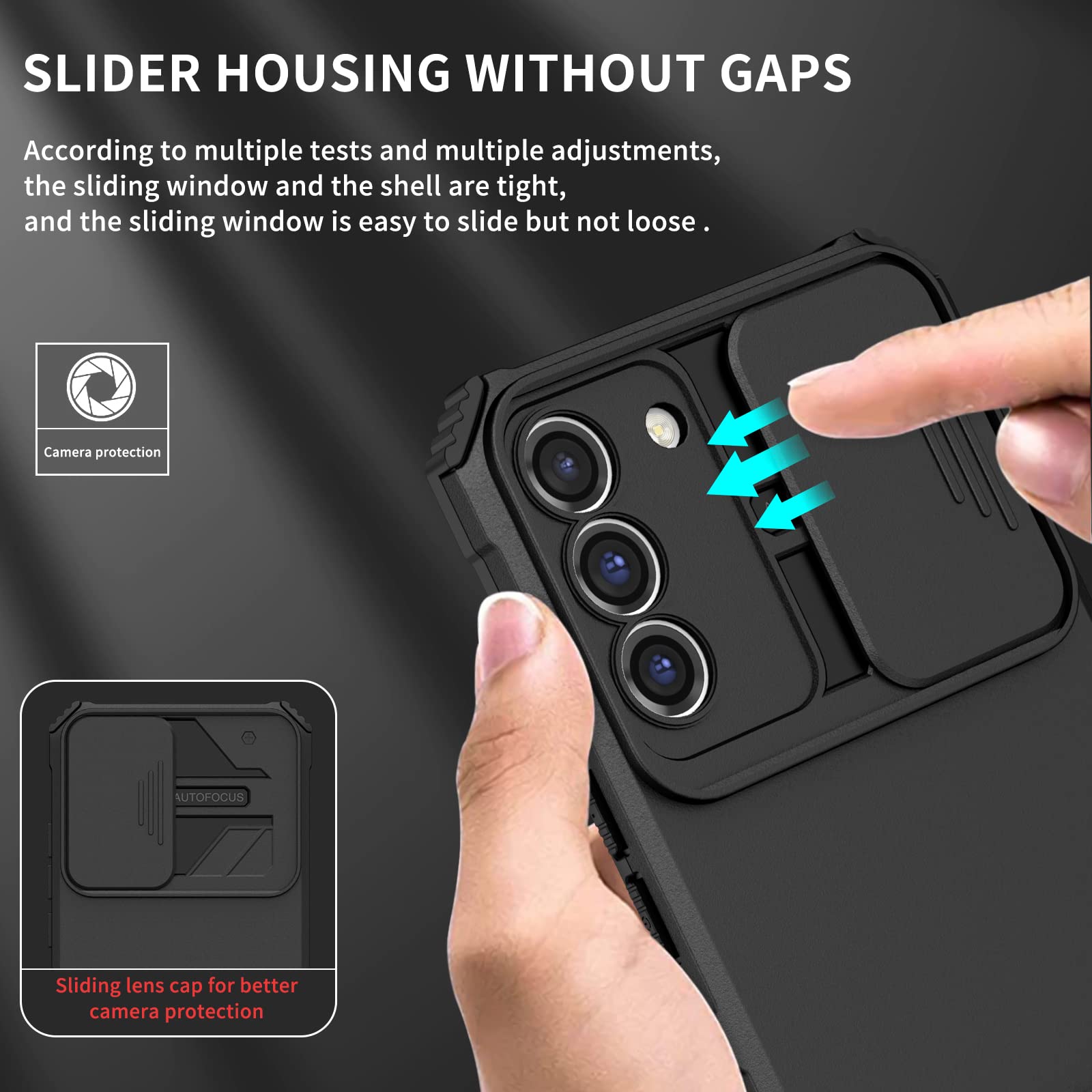 Husa protectie telefon, Termoplastic/Policarbonat, Pentru Samsung Galaxy S23 FE 5G, Negru mat