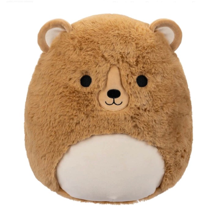 Мека играчка Squishmallows, Fuzz-a-Mallows, Пухкавата кафява мечка Грета, 32 см