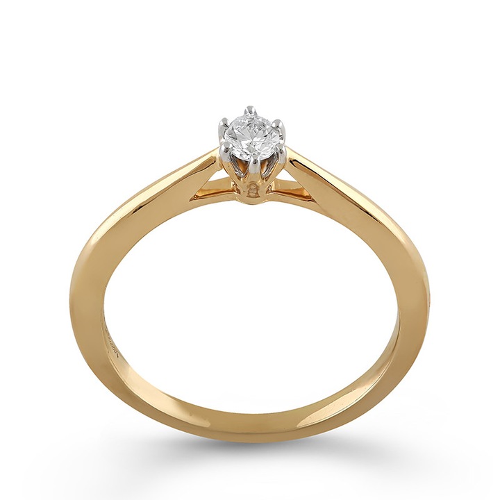 Inel Logodna Aur 18k Diamant BLANCO'S, RS1100-Y53, Marime 53