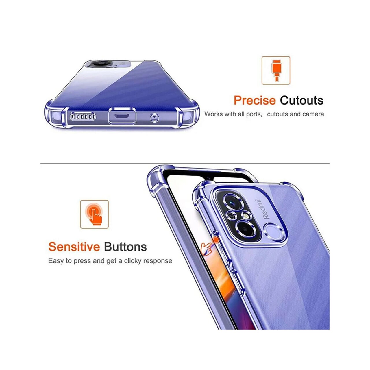 Husa pentru Xiaomi Redmi Note 11 Pro 4G / Note 11 Pro 5G / Note 12 Pro 4G - Techsuit Shockproof Clear Silicone - Clear