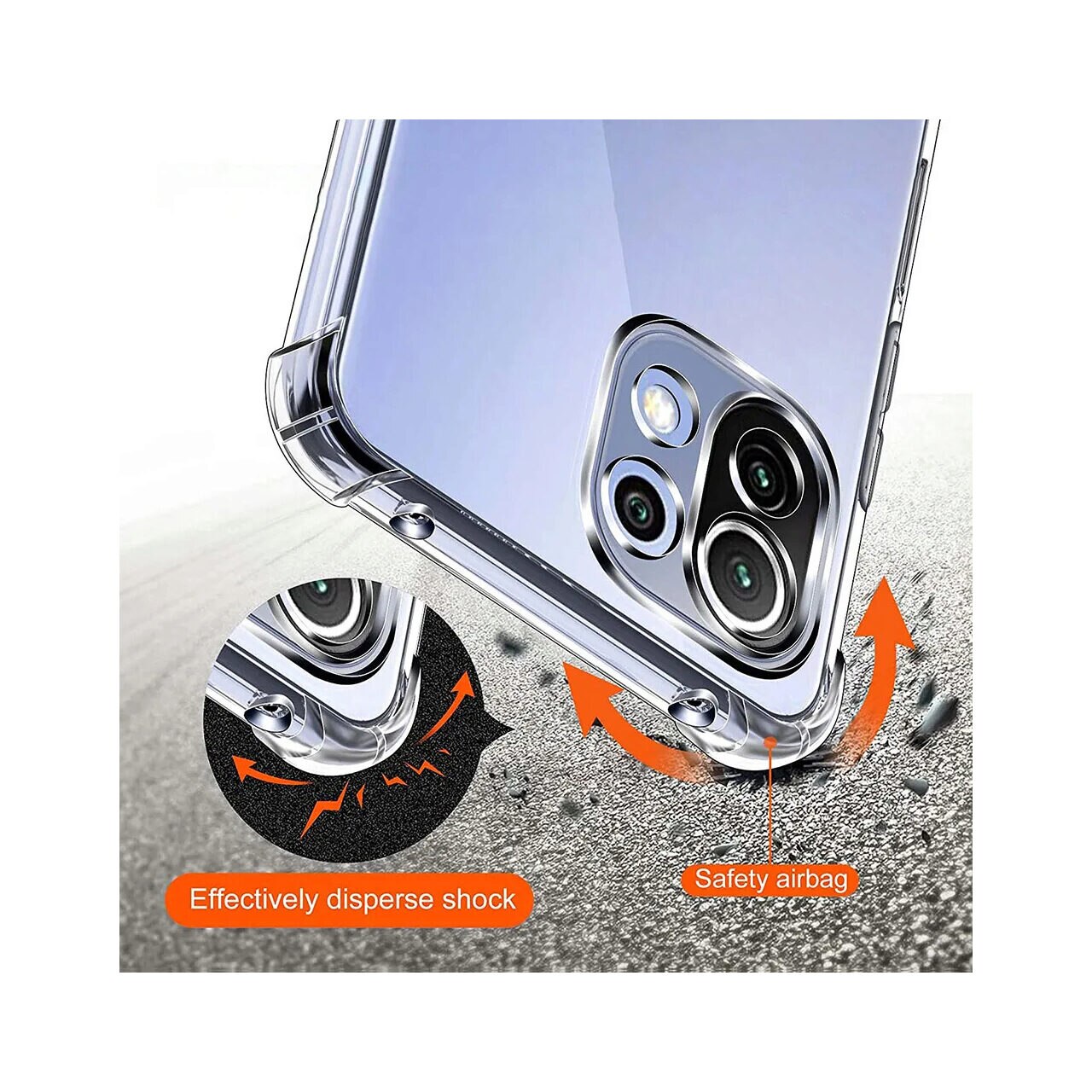 Husa pentru Xiaomi 11 Lite 5G NE / Mi 11 Lite 5G / 11 Lite, Techsuit, Shockproof Clear, Transparenta