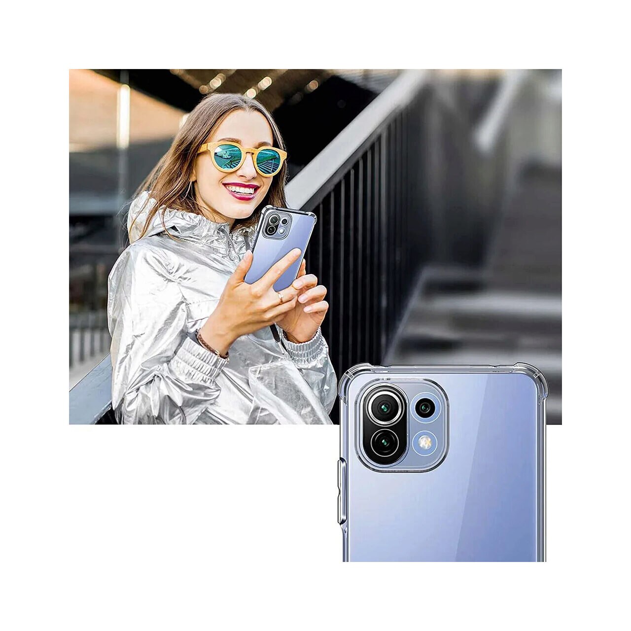 Husa pentru Xiaomi 11 Lite 5G NE / Mi 11 Lite 5G / 11 Lite, Techsuit, Shockproof Clear, Transparenta