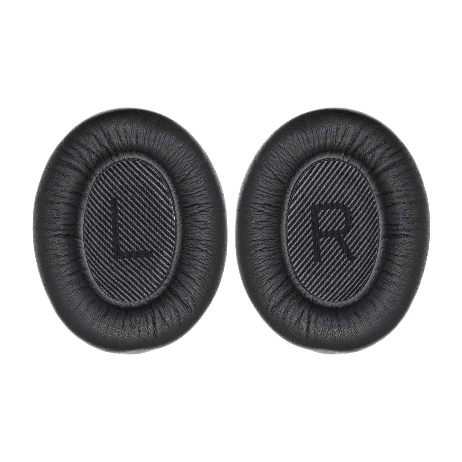 Set bureti PadForce® pentru casti Bose QuietComfort 35, 35 II, QC35, QC35  II, Spuma cu memorie Negru, Piele naturala