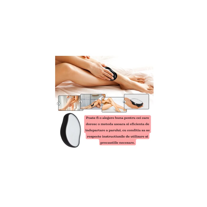 Epilator cu Cristale, Prin Frecare, Fara Durere, Intretinere Usoara