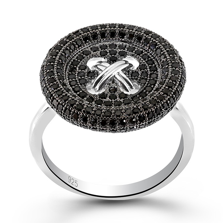 Inel Argint 925 CZ CARLA M, XML10271CBK-58, Marime 58